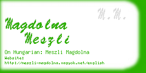 magdolna meszli business card
